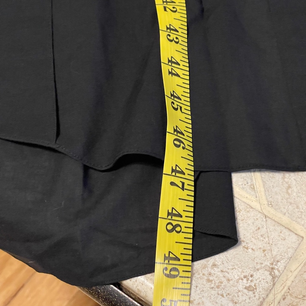 Eyn Vas Black Lightweight Cotton V-Neck Shirtdress Oversized Minimalist NWT - Picture 3 of 12